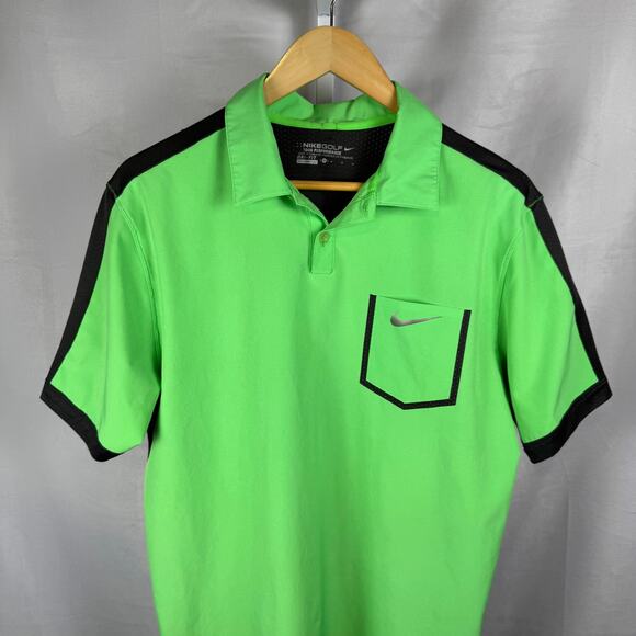 Nike Golf Tour Performance Dri-Fit Short Sleeve Golf Polo Green Men's Si… - Picture 1 of 7